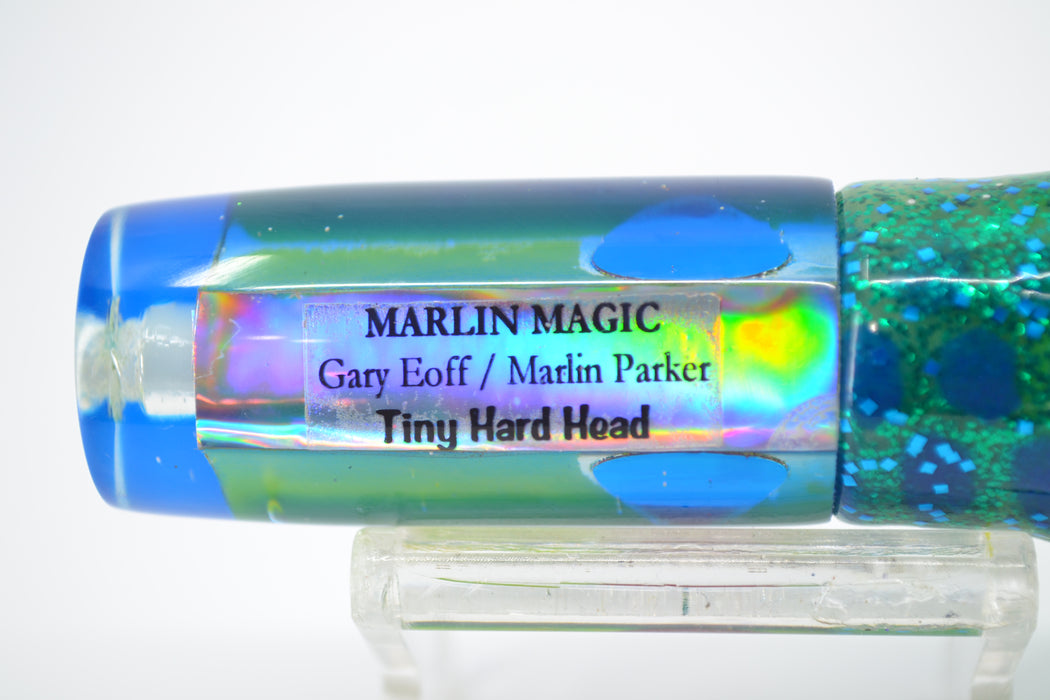 Marlin Magic Lime Green MOP Blue Back Red Eyes Tiny Hard Head 7" 2.1oz Skirted