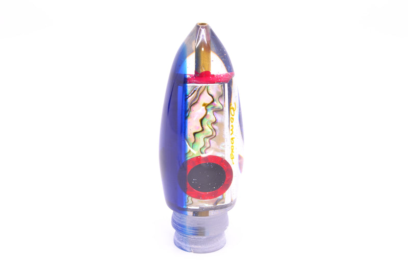 Bomboy Lures White Abalone Blue Back Black-Red Eyes Big Bomb 9"+ 6oz