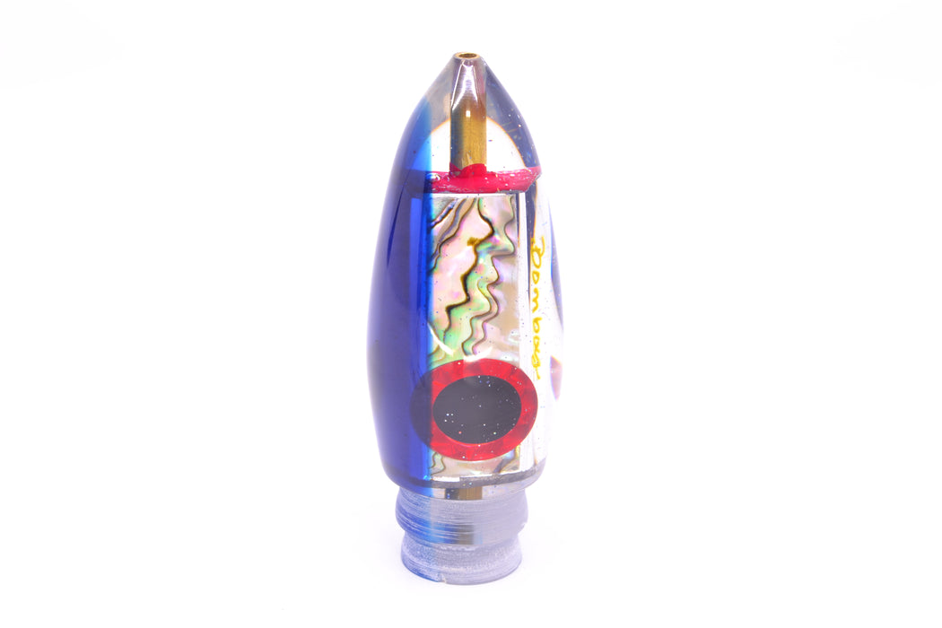 Bomboy Lures White Abalone Blue Back Black-Red Eyes Big Bomb 9"+ 6oz