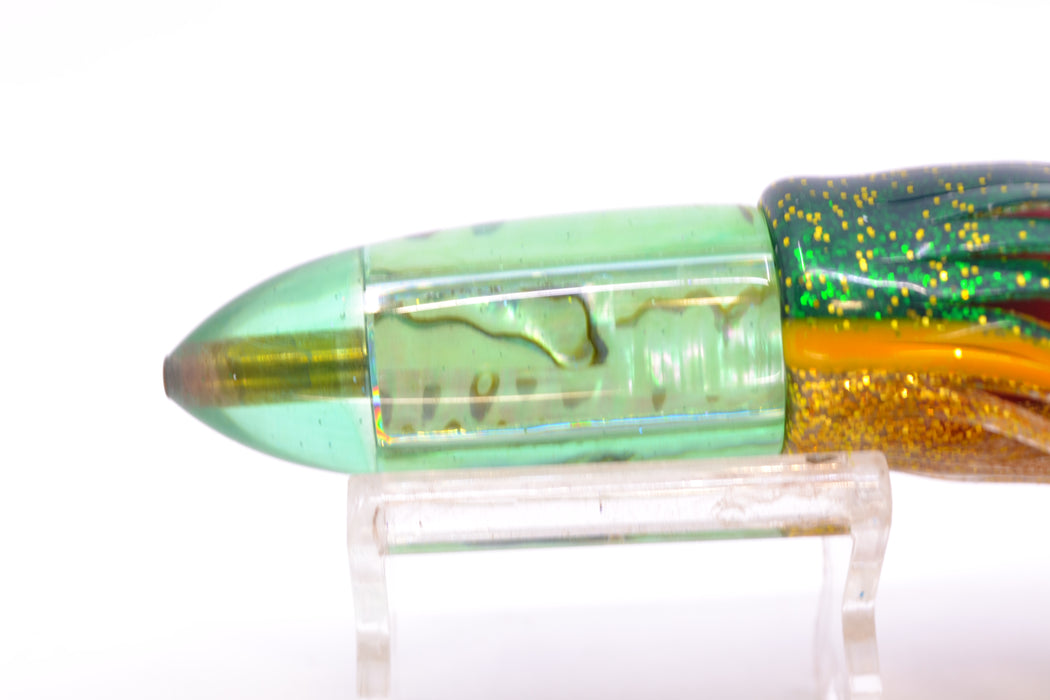 Unknown Green Tint Abalone "Killer Bee" Bullet 7" 4oz Skirted New Pre-Owned