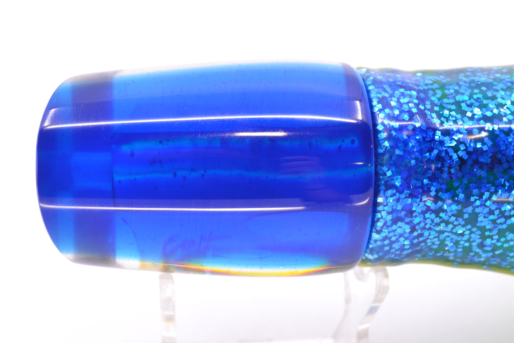 Marlin Magic Golden MOP Blue Back Red Eyes Ruckus 12" 11oz Skirted Blue-Yellow Line-Silver