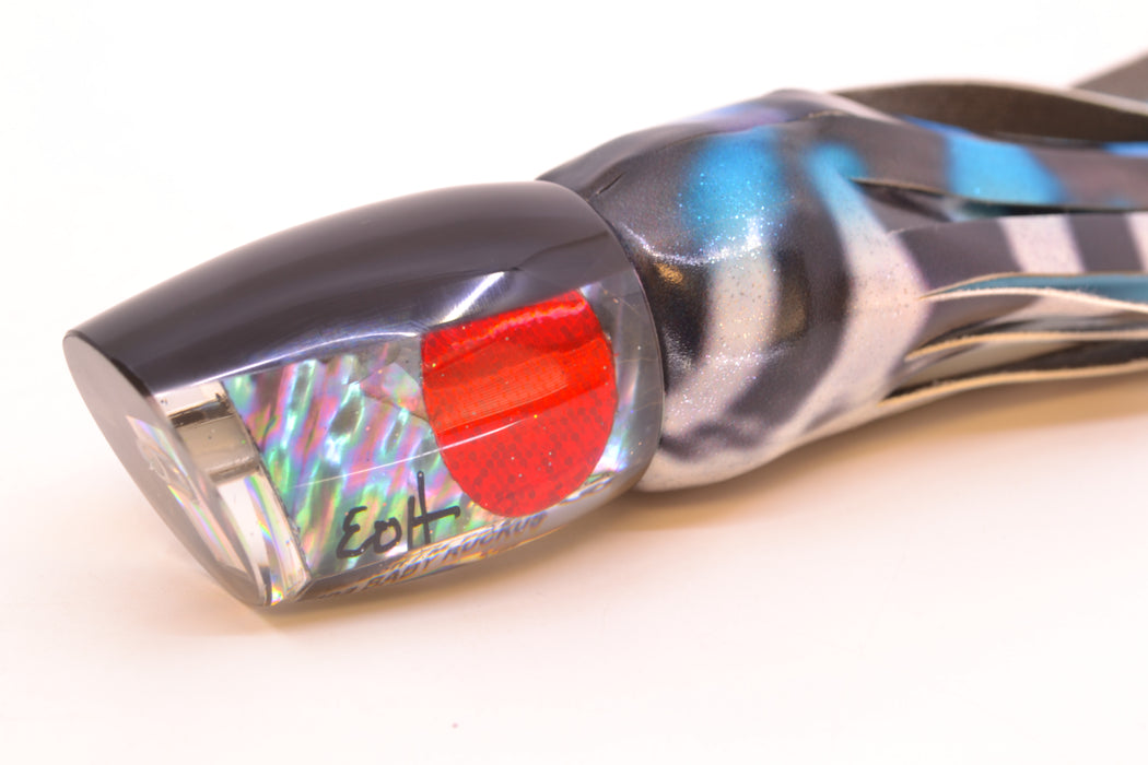 Marlin Magic Blue-Purple Abalone Black Back Red Eyes Baby Ruckus 10" 6.3oz FT Vinyl Wahoo