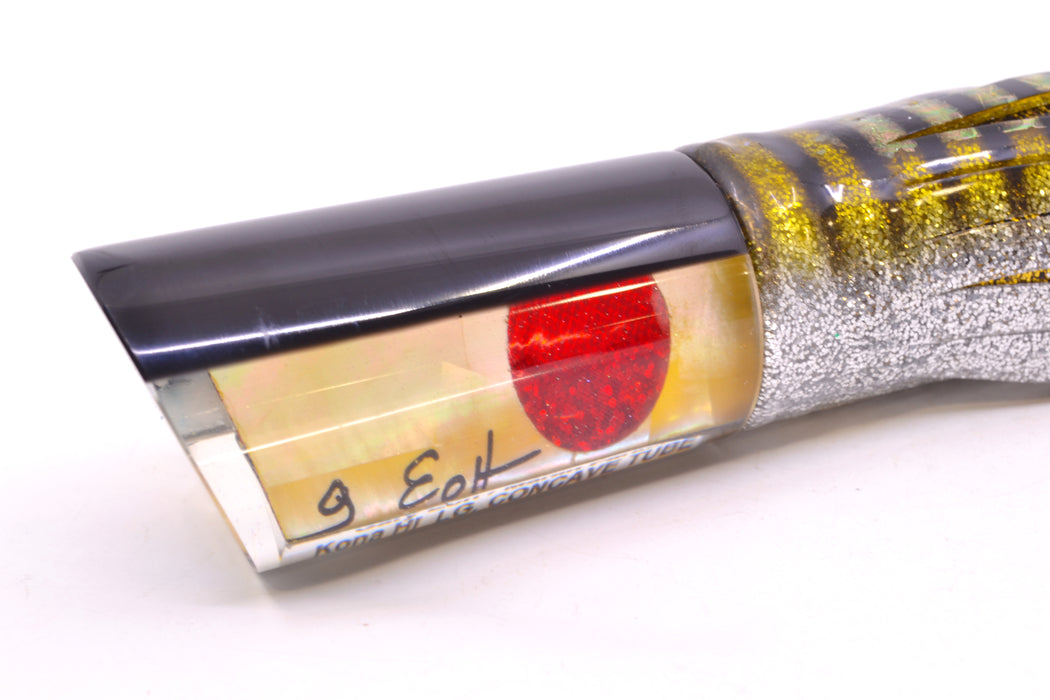 Marlin Magic Lures Golden MOP Black Back Reverse Taper Large Tube 12" 9oz Skirted GZE