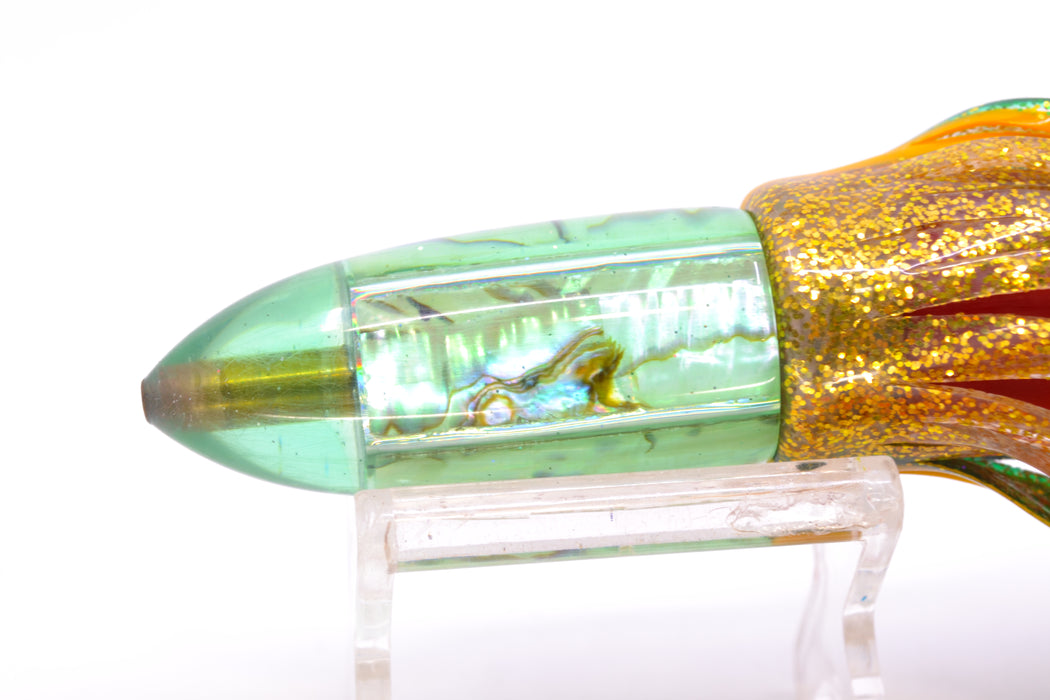 Unknown Green Tint Abalone "Killer Bee" Bullet 7" 4oz Skirted New Pre-Owned