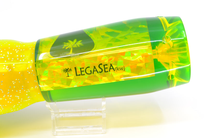 Palmetto Lures Chartreuse Rainbow Flake Blue Back LegaSea(kw) 16" 22oz Skirted