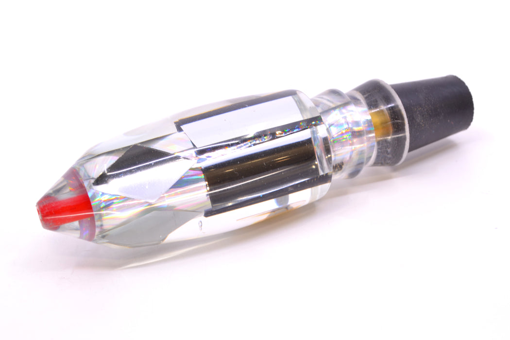 Aloha Lures Clear Mirrored Silver Rainbow Starburst Deep Six 9" 4.7oz