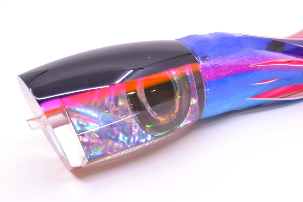 Moyes Lures Rainbow MOP Black-Pink Back XL Boogeyman 16" 12.7oz FT Vinyl Blue Dream