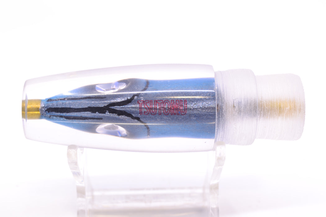 Tsutomu Lures Blue Dot Back Blue-Silver Fish Head Ali'i Invert 7" 4.3oz