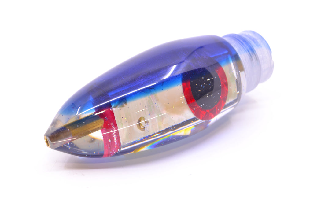 Bomboy Lures White Abalone Blue Back Black-Red Eyes Big Bomb 9"+ 6oz