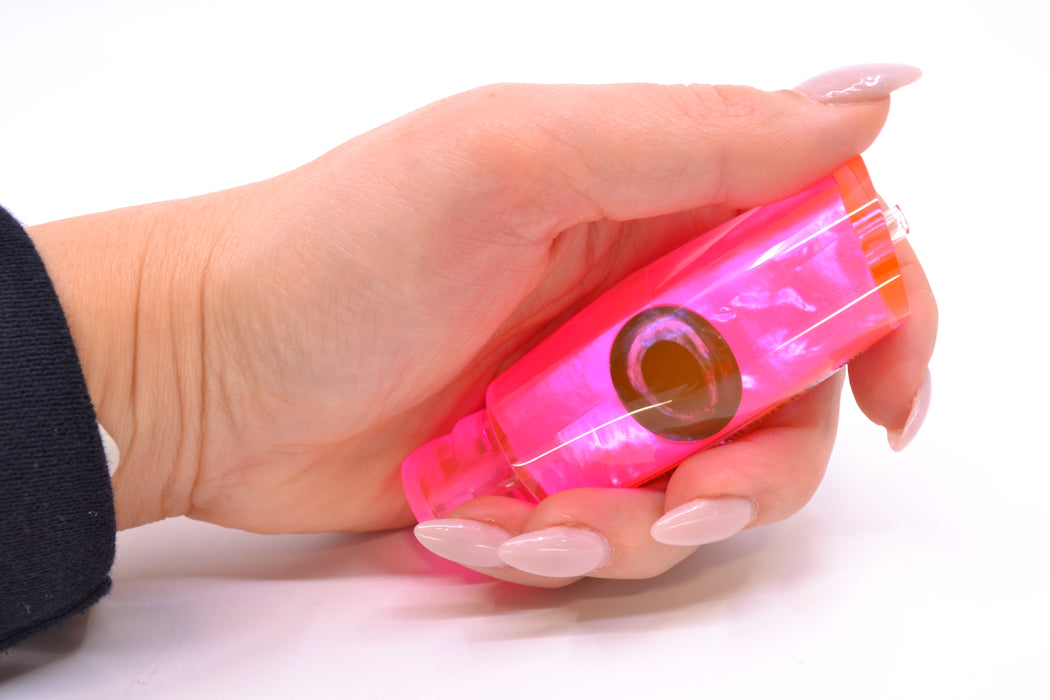 Moyes Lures Fluorescent Pink MOP Taxi Eyes Small Dark-N-Stormy 9" 2.6oz