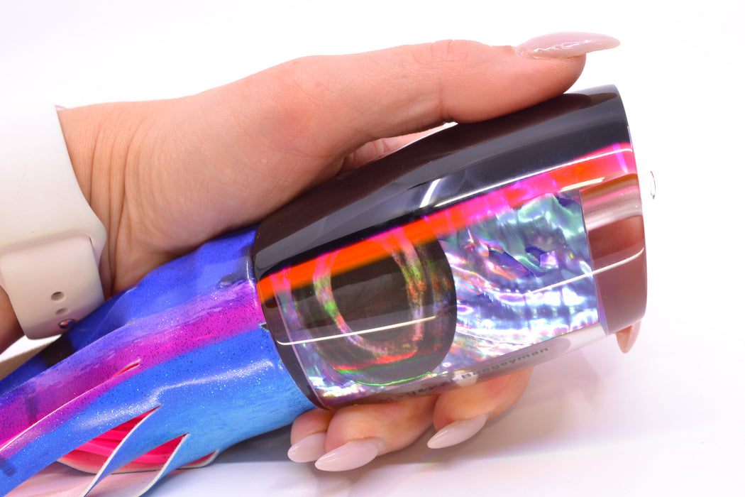 Moyes Lures Rainbow MOP Black-Pink Back XL Boogeyman 16" 12.7oz FT Vinyl Blue Dream