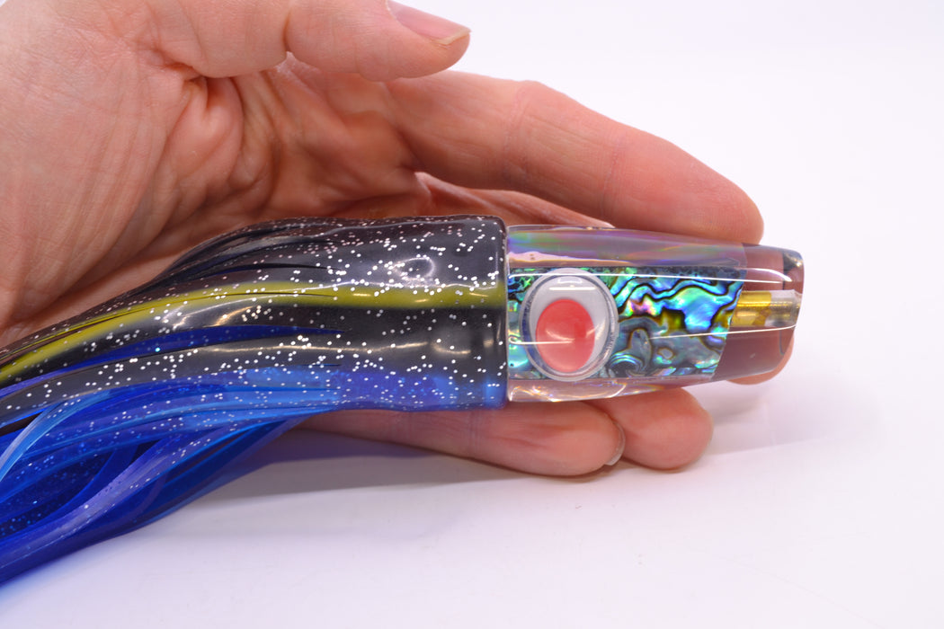 Joe Yee Lures Paua Shell Red Teddy Bear Eyes Crackerjack 9" 3.5oz Skirted New Pre-Owned GZE