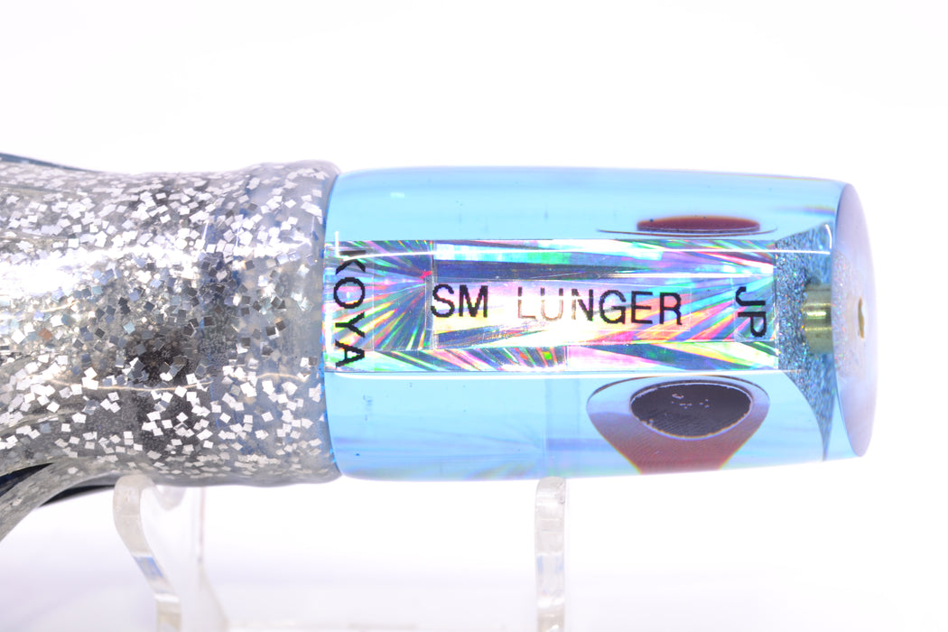 Koya Lures Ice Blue Rainbow Starburst JP Small Lunger 10" 6oz Skirted Black & Blue Bars