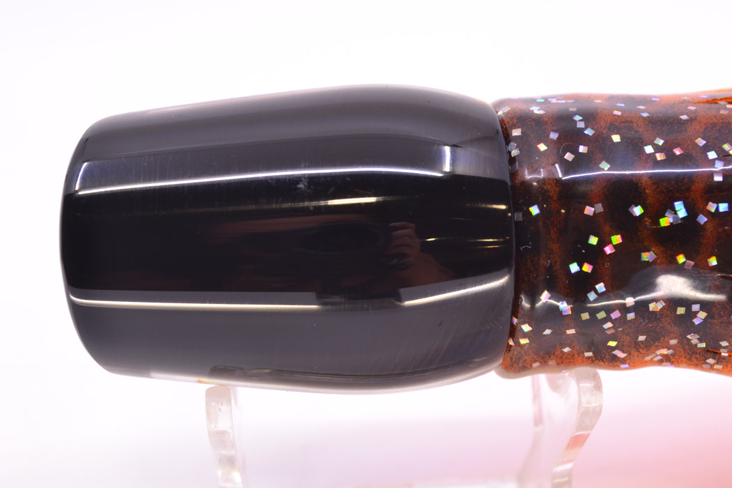 Marlin Magic Orange MOP Black Back Taxi Eyes Lil Hibby 10" 7.2oz Skirted Orange Dots