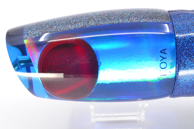 Koya Lures Blue Rainbow Red Eyes XL Poi Dog Teaser 26.5oz Vinyl Blue *SCRATCHED* GZE