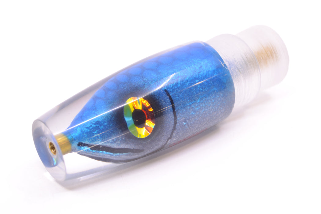 Tsutomu Lures Blue Dot Back Blue-Silver Fish Head Ali'i Invert 7" 4.3oz