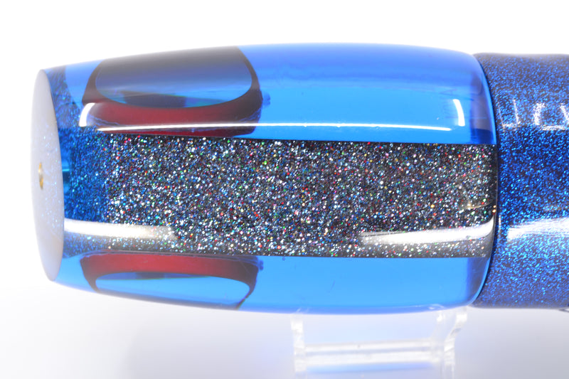 Koya Lures Blue Rainbow Red Eyes XL Poi Dog Teaser 26.5oz Vinyl Blue *SCRATCHED* GZE