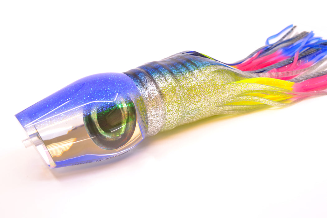 Moyes Lures Clear Mirrored Blue Glitter Back XL Sumo 16" 20.5oz Skirted Blue Aurora