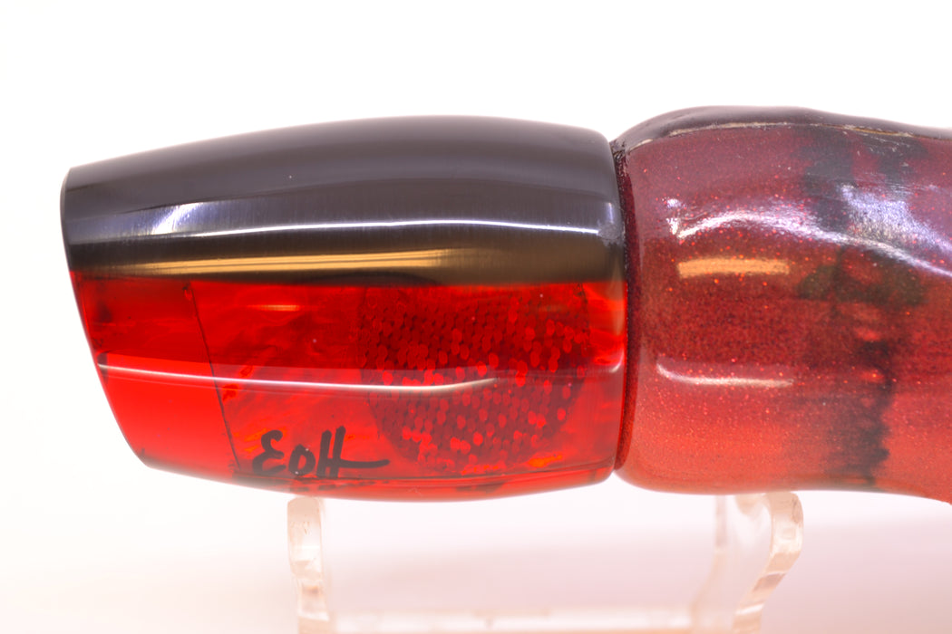 Marlin Magic Red Awabi Black Back Red Eyes Baby Ruckus 10" 6.3oz FT Vinyl Red Tiger