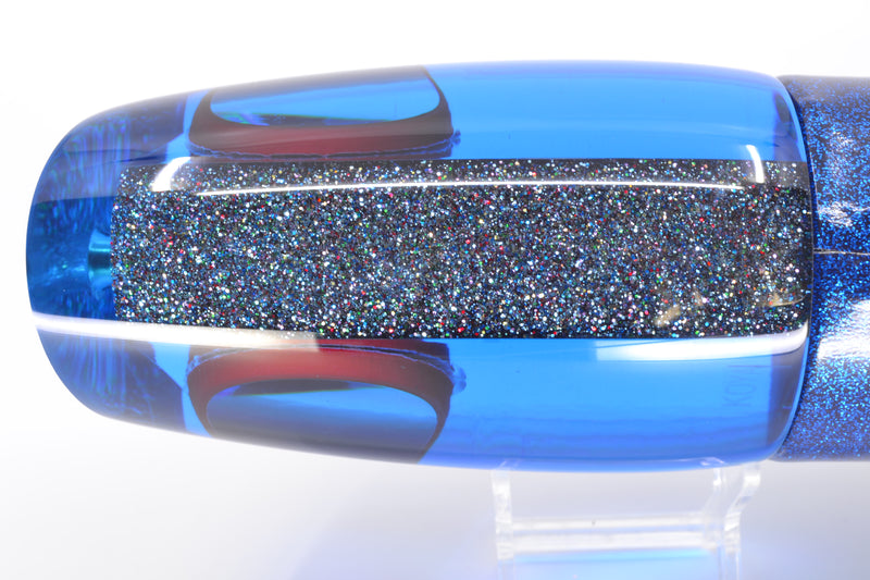 Koya Lures Blue Rainbow Red Eyes XL Poi Dog Teaser 26.5oz Vinyl Blue *SCRATCHED* GZE