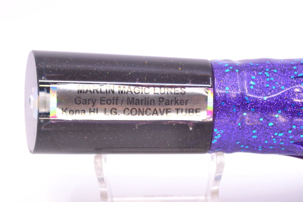 Marlin Magic Lures Purple MOP Black Back Reverse Taper Large Tube 12" 9oz Skirted