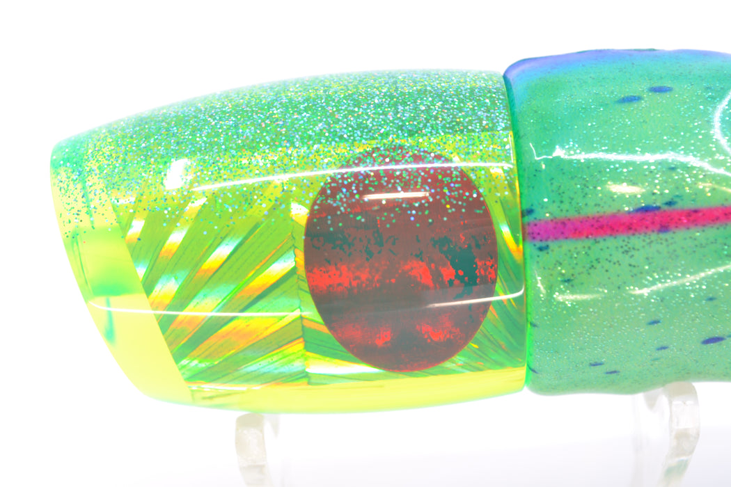 TANTRUM Lures Chartreuse Starburst Glitter Back Medium Bandit 9" 4.7oz FT Vinyl Mad Mahi