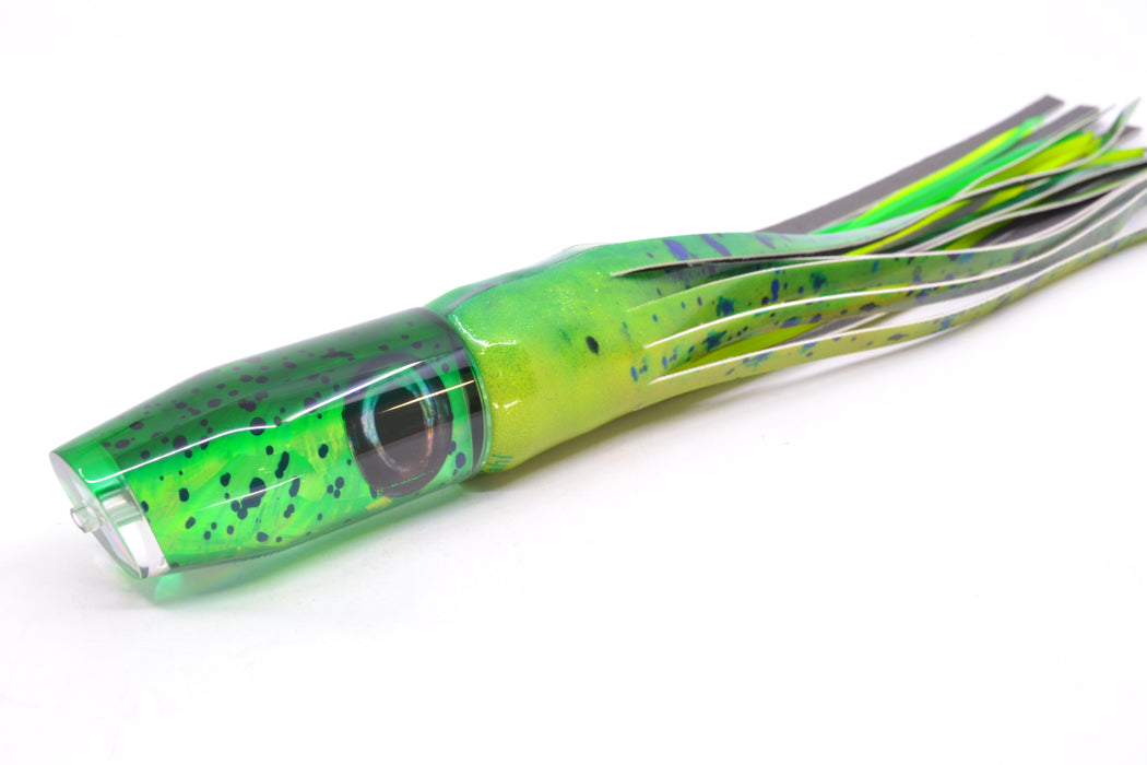 Moyes Lures Mahi MOP Green Back Taxi Eyes O.S. Plunger 12" 6oz FT Vinyl Mahi GZE