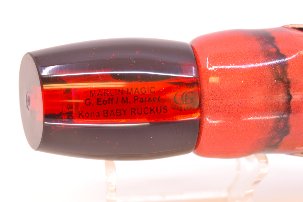 Marlin Magic Red Awabi Black Back Red Eyes Baby Ruckus 10" 6.3oz FT Vinyl Red Tiger
