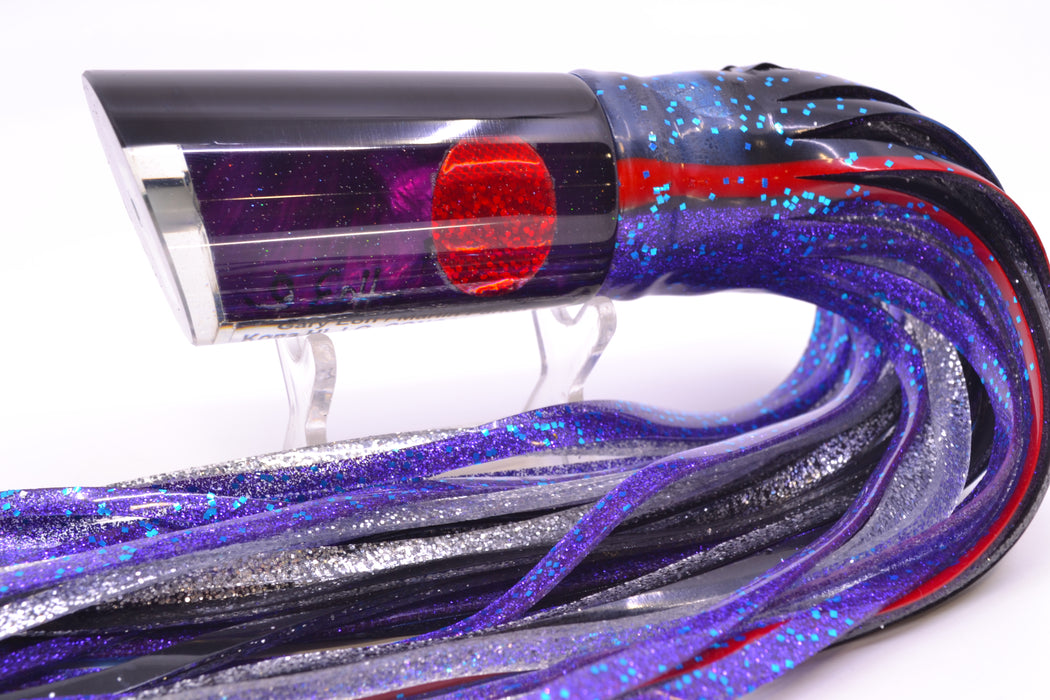 Marlin Magic Lures Purple MOP Black Back Reverse Taper Large Tube 12" 9oz Skirted