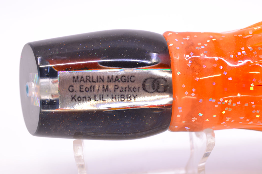 Marlin Magic Orange MOP Black Back Taxi Eyes Lil Hibby 10" 7.2oz Skirted Orange Dots