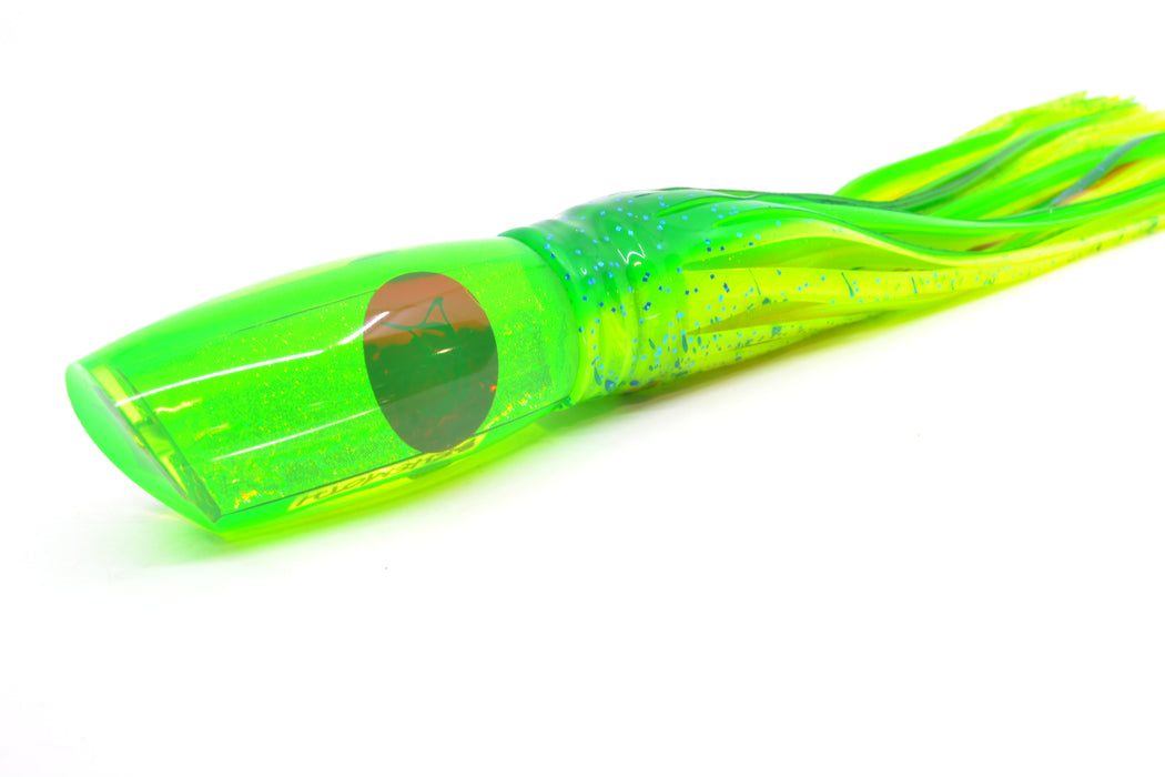 Bonze Lures Fluorescent Green Rainbow Red Eyes Behemoth 12" 11.2oz Skirted Mahi