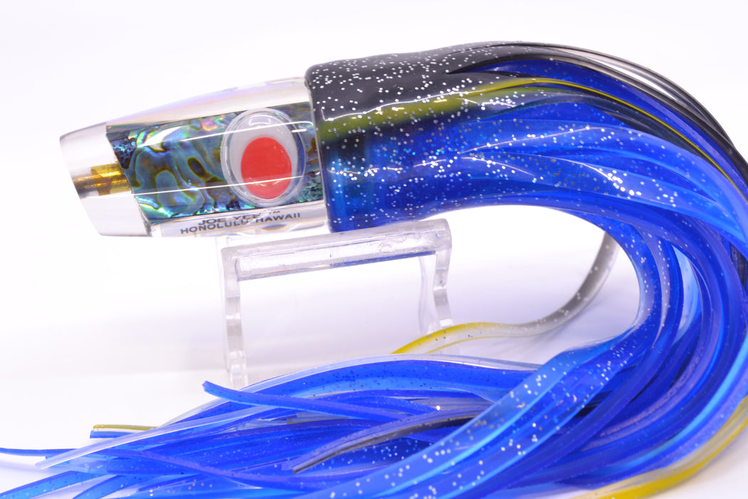 Joe Yee Lures Paua Shell Red Teddy Bear Eyes Crackerjack 9" 3.5oz Skirted New Pre-Owned GZE