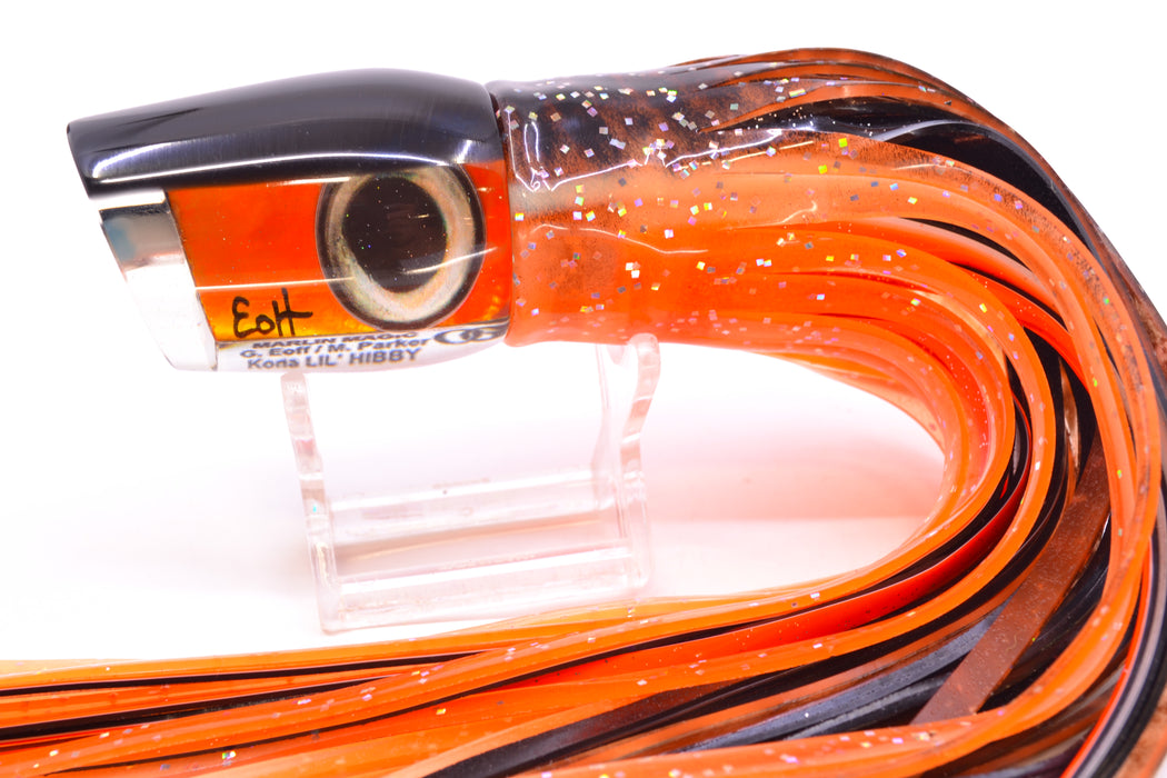 Marlin Magic Orange MOP Black Back Taxi Eyes Lil Hibby 10" 7.2oz Skirted Orange Dots