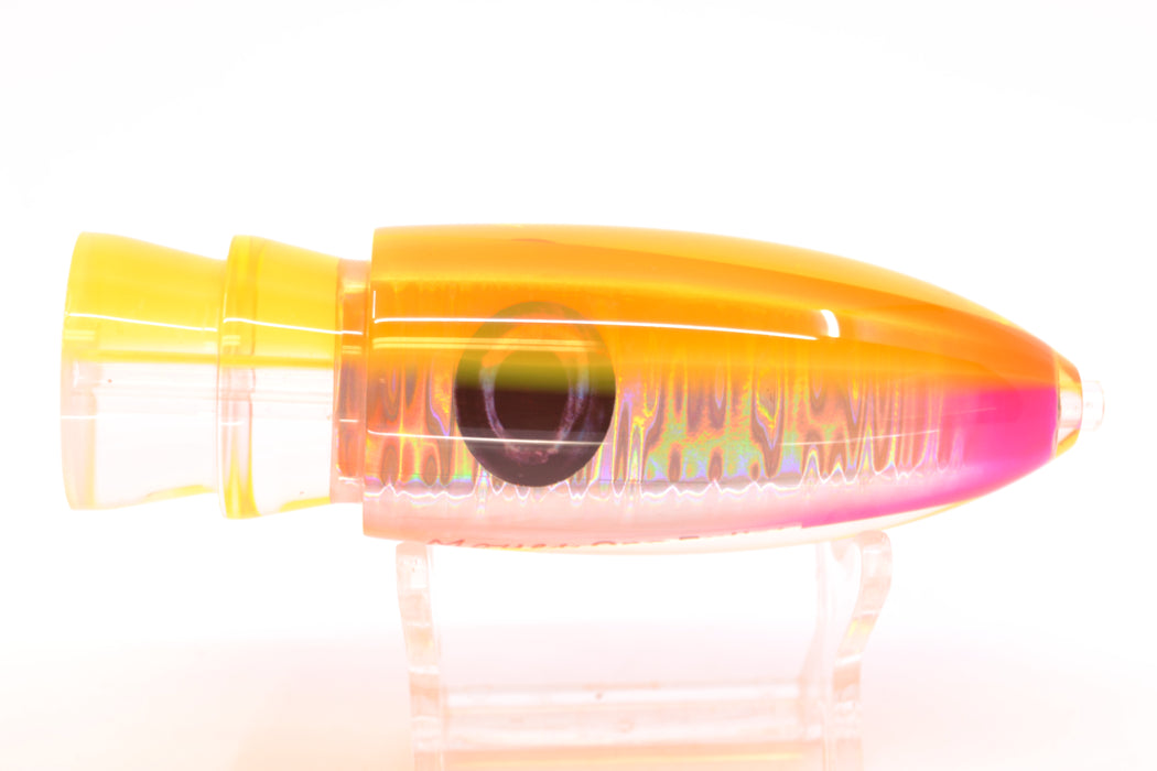 Moyes Lures Silver Aurora Orange Back Keeled Medium Ono Bullet 9" 5.8oz
