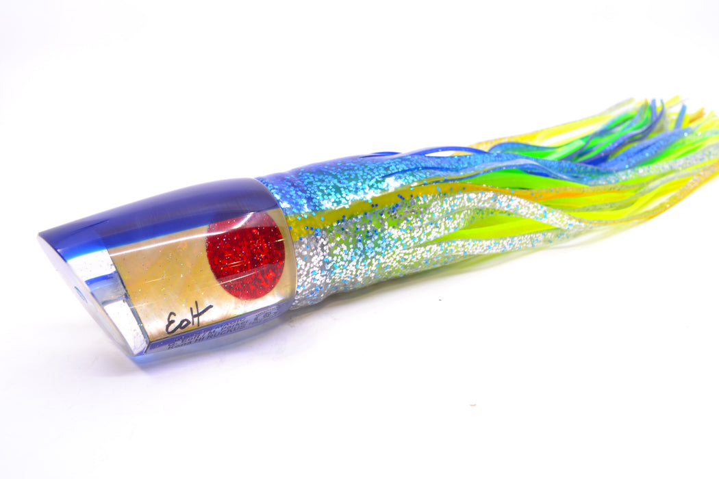 Marlin Magic Golden MOP Blue Back Red Eyes Ruckus 12" 11oz Skirted Blue-Yellow Line-Silver