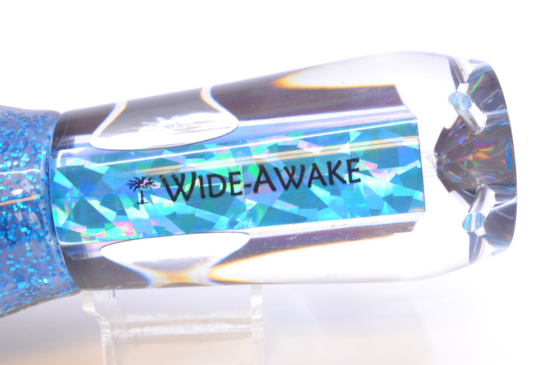 Palmetto Lures Black-Silver-Ice Blue Rainbow Flake Wide-Awake 16" 23oz Skirted Black-Silver-Blue