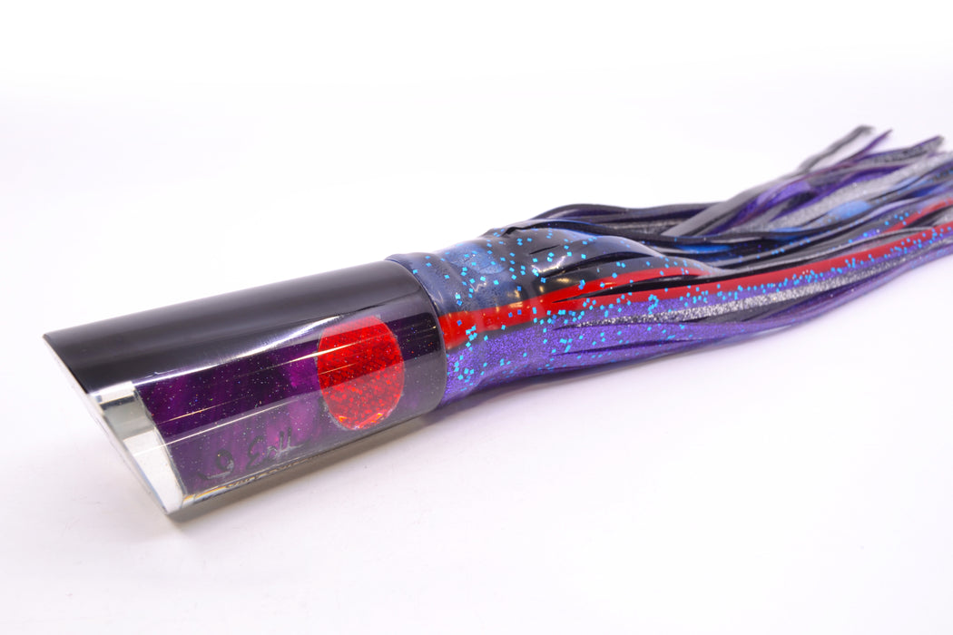 Marlin Magic Lures Purple MOP Black Back Reverse Taper Large Tube 12" 9oz Skirted