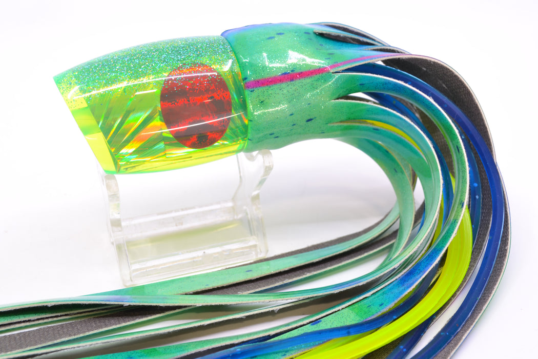 TANTRUM Lures Chartreuse Starburst Glitter Back Medium Bandit 9" 4.7oz FT Vinyl Mad Mahi