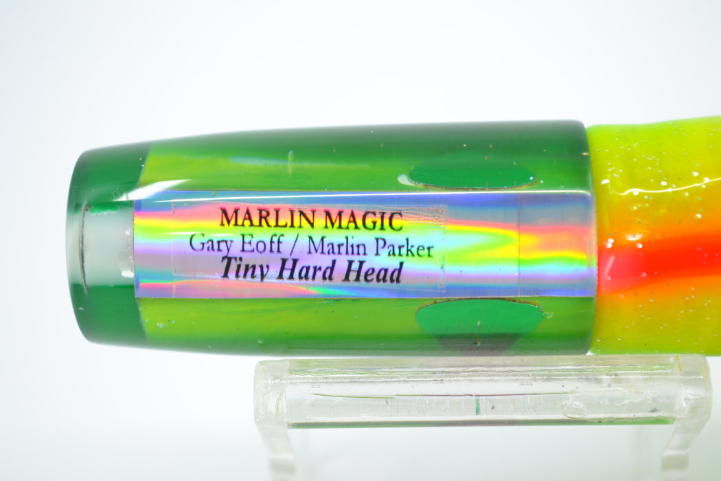 Marlin Magic Lime Green MOP Green Back Red Eyes Tiny Hard Head 7" 2.1oz Skirted #2