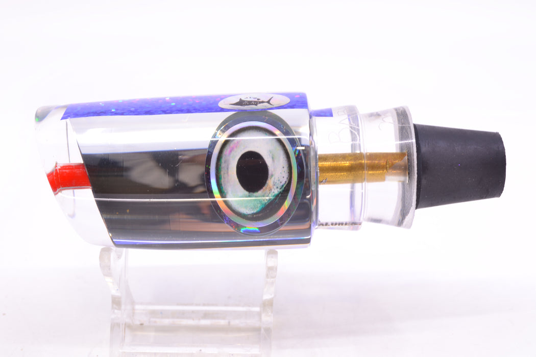 Aloha Lures Clear Mirrored Purple Rainbow Back Taxi Eyes Baby Smash Bait 12" 6.2oz