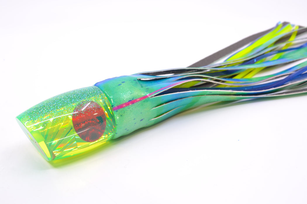 TANTRUM Lures Chartreuse Starburst Glitter Back Medium Bandit 9" 4.7oz FT Vinyl Mad Mahi