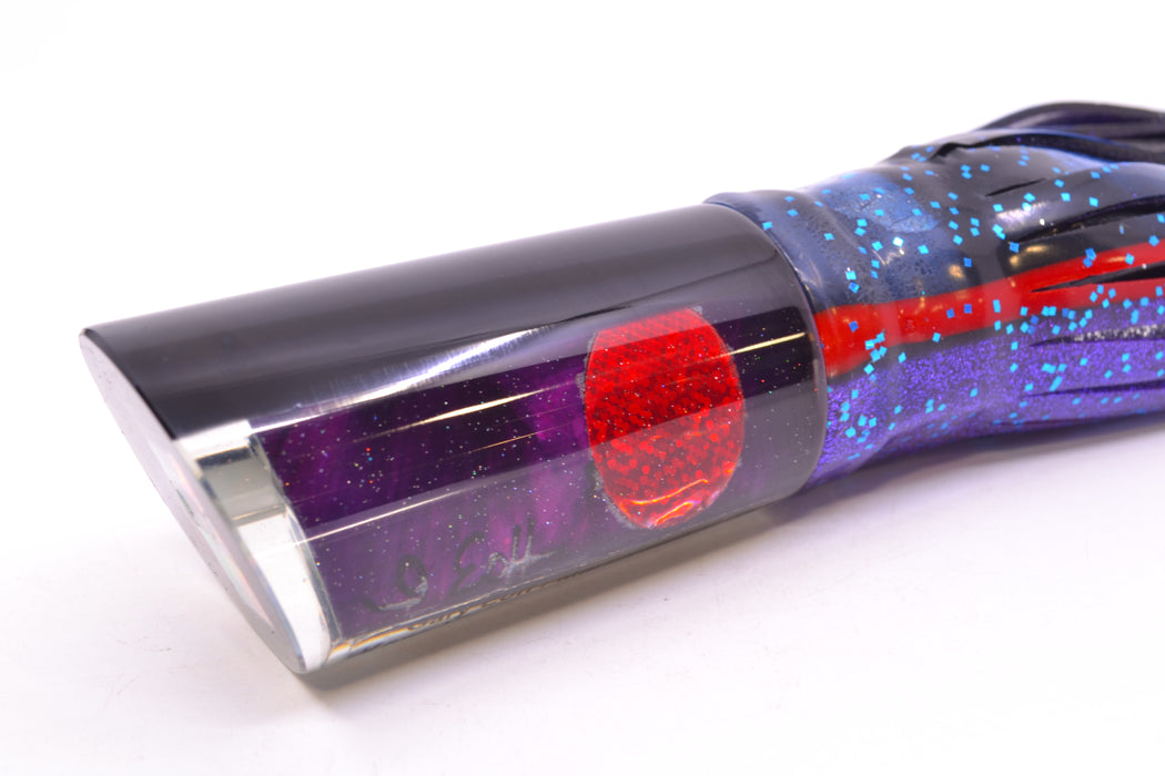 Marlin Magic Lures Purple MOP Black Back Reverse Taper Large Tube 12" 9oz Skirted