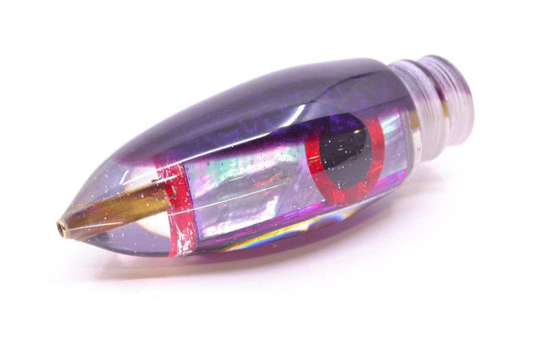 Bomboy Lures Lavender MOP Purple Back Black-Red Eyes Big Bomb 9"+ 6oz