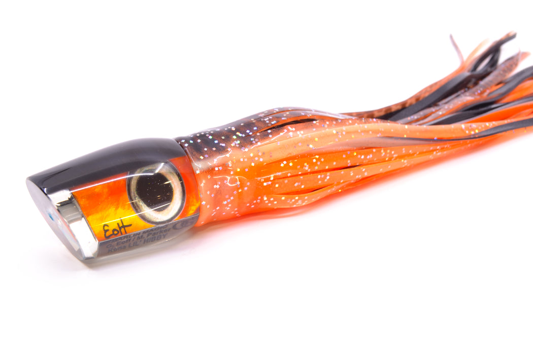 Marlin Magic Orange MOP Black Back Taxi Eyes Lil Hibby 10" 7.2oz Skirted Orange Dots