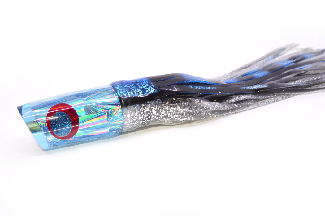 Koya Lures Ice Blue Rainbow Starburst JP Small Lunger 10" 6oz Skirted Black & Blue Bars