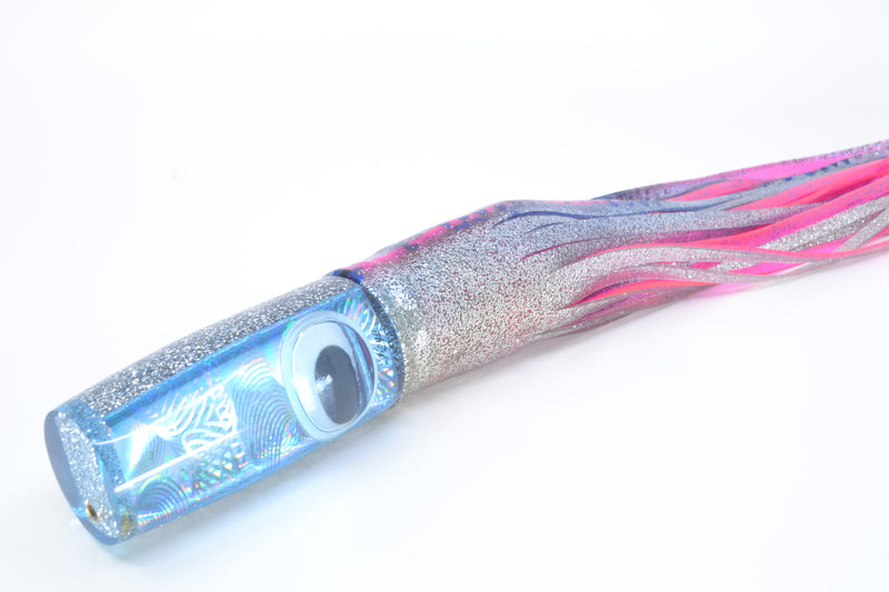 Koya Lures Ice Blue Rainbow Swirl Doll Eyes Hard Head Offset Tube 12" 6.8oz Skirted *CHIPPED*