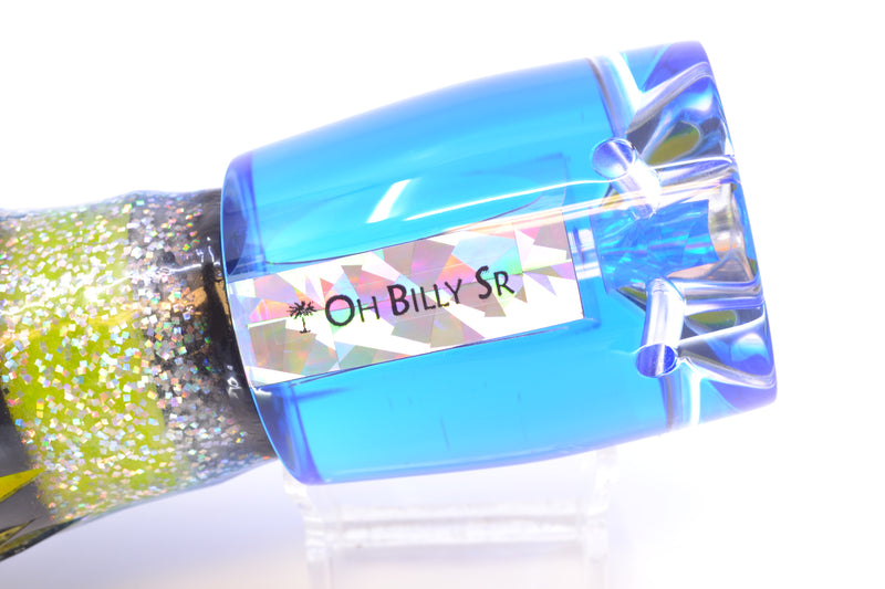 Palmetto Lures Silver Rainbow Flake Blue Back Oh Billy Sr 14" 13oz Skirted Blue-Black Bars/Rainbow