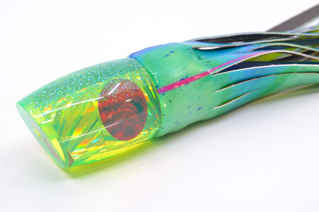 TANTRUM Lures Chartreuse Starburst Glitter Back Medium Bandit 9" 4.7oz FT Vinyl Mad Mahi