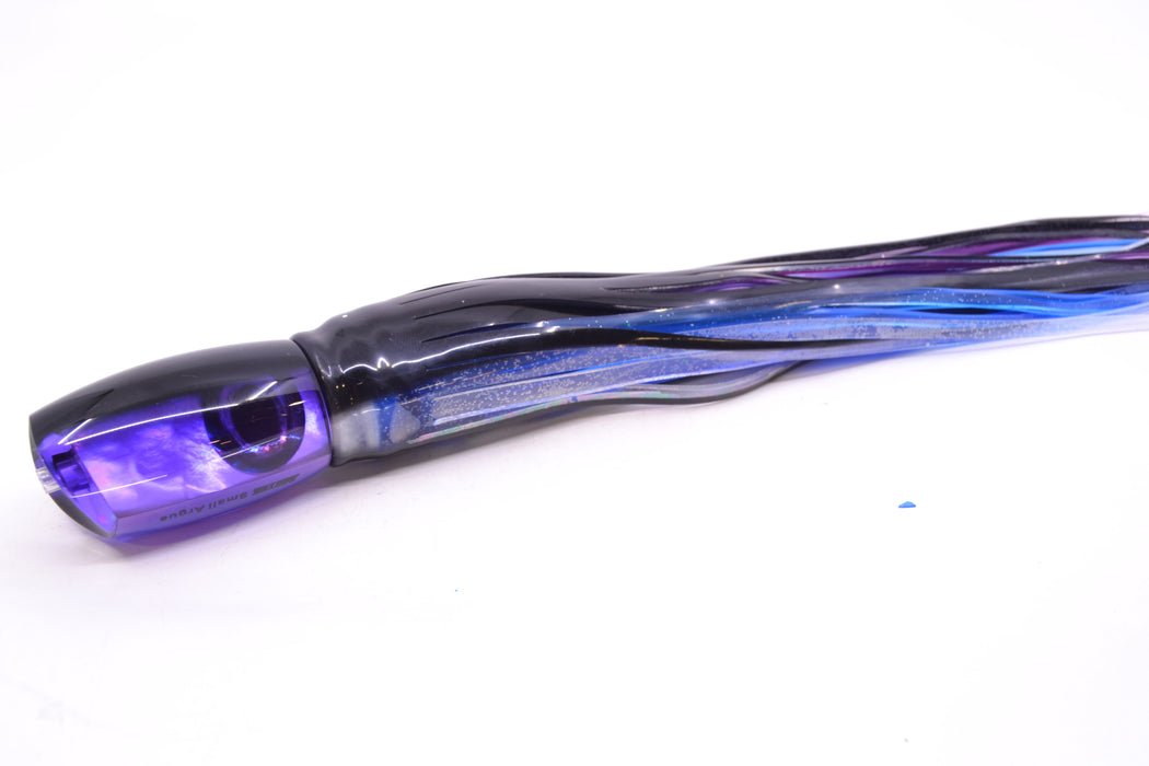 Moyes Lures Purple MOP Black Back Small Argus 9" 3.5oz Skirted Skipjack GZE