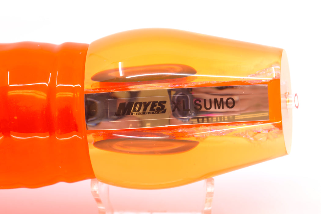 Moyes Lures Orange Dichro Orange Back XL Sumo 16" 20.5oz Skirted Orange/Pink